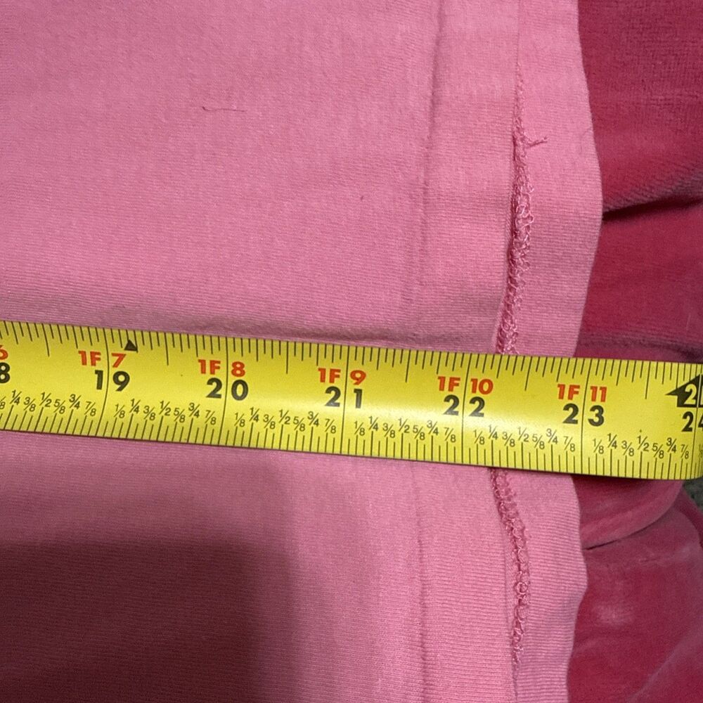 Ralph Lauren Pink Top T Shirt Short Sleeve Green Pony Cotton Y2K V-Neck Size L - Picture 5 of 6